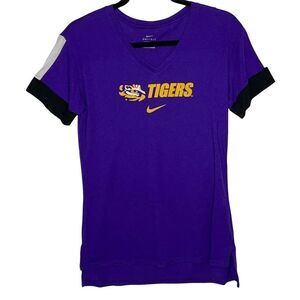 NWOT Nike Women's Louisiana State University Short Sleeve V-neck Tee Purple M